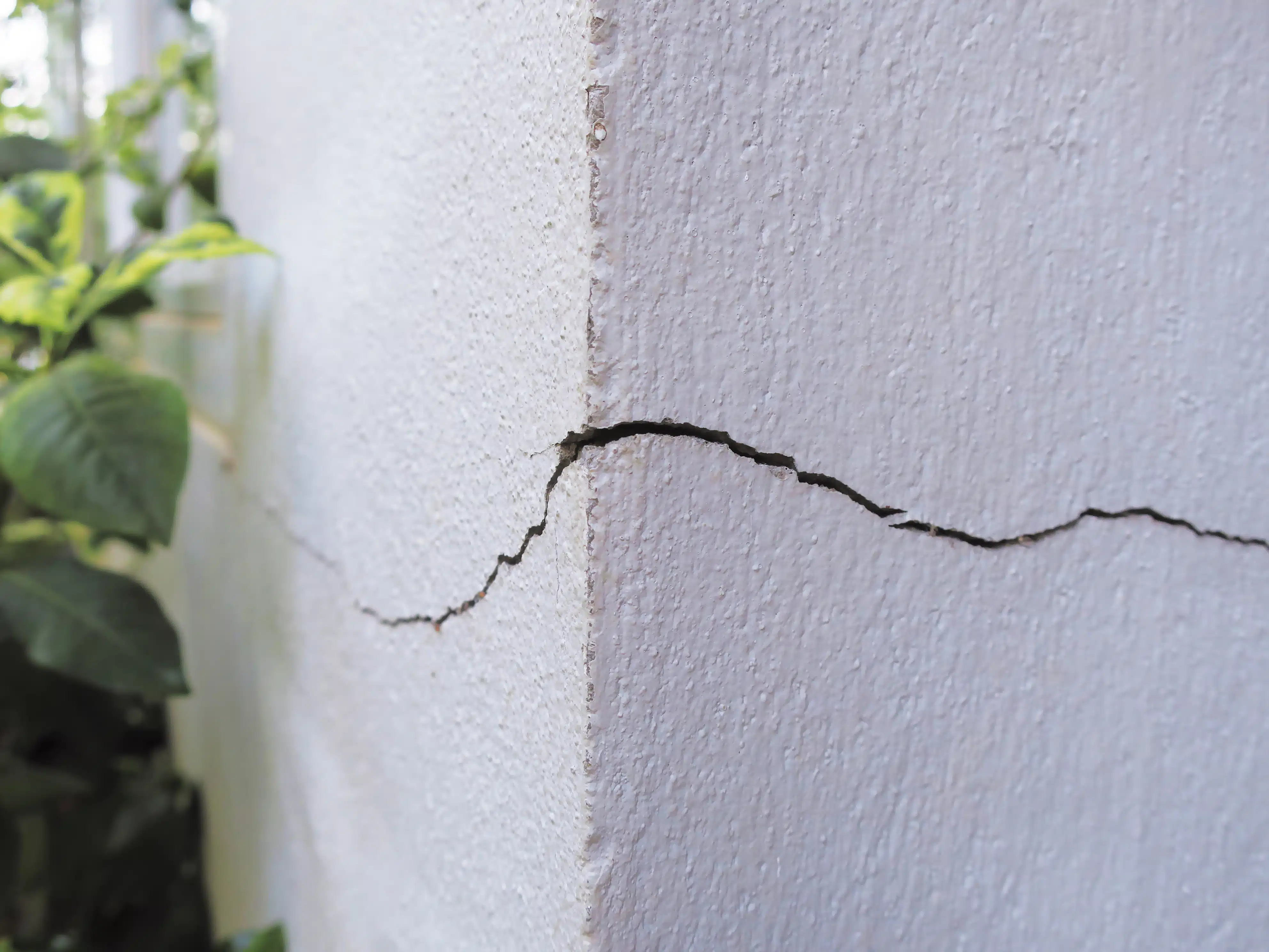 Foundation crack inspection on a Tulsa area home